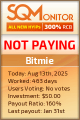 Bitmie HYIP Status Button