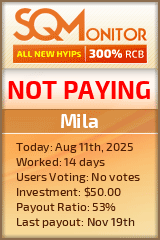 Mila HYIP Status Button