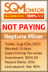 Neptune Miner Project Status Button