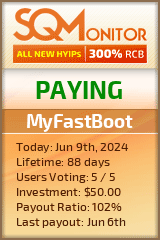 MyFastBoot HYIP Status Button