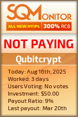 Qubitcrypt HYIP Status Button