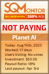 Planet AI HYIP Status Button