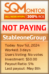 StableoneGroup HYIP Status Button