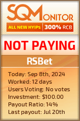 RSBet Project Status Button