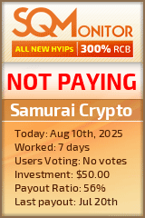 Samurai Crypto Project Status Button