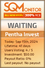 Pentha Invest HYIP Status Button