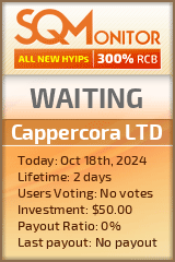 Cappercora LTD HYIP Status Button