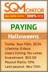 Halloweens HYIP Status Button