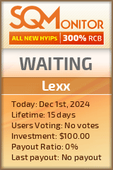 Lexx HYIP Status Button