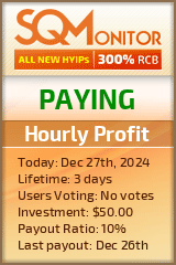 Hourly Profit HYIP Status Button