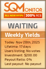 Weekly Yields Project Status Button