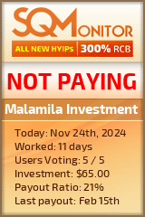 Malamila Investment Project Status Button