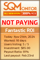 Fantastic ROI HYIP Status Button