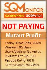 Mutant Profit HYIP Status Button