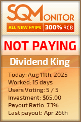 Dividend King Project Status Button