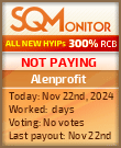 Alenprofit HYIP Status Button