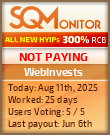 WebInvests Project Status Button