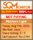 Mothers Light HYIP Status Button