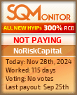 NoRiskCapital HYIP Status Button