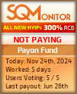 Payon Fund HYIP Status Button