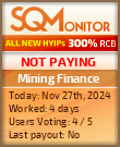 Mining Finance HYIP Status Button