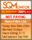 Bona Fides Ltd. HYIP Status Button