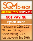 Byron Union HYIP Status Button