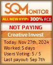 Creative Invest HYIP Status Button