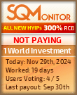 1 World Investment HYIP Status Button