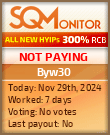 Byw30 HYIP Status Button