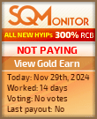 View Gold Earn HYIP Status Button