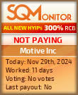 Motive Inc HYIP Status Button