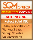 Pefect Solid INC Project Status Button