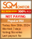 PopularINV Project Status Button