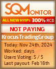 KrocusTradingGroup Project Status Button