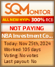 NBA Investment Company HYIP Status Button