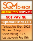 Supreme Funds LTD Project Status Button