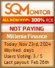 Millenia Finance HYIP Status Button