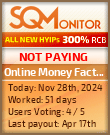 Online Money Factory HYIP Status Button