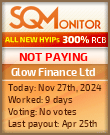 Glow Finance Ltd HYIP Status Button