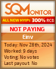 Einv HYIP Status Button