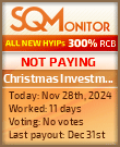 Christmas Investment Inc Project Status Button