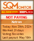 Xetron HYIP Status Button