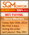 Savvy Wealths HYIP Status Button