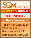 Daily Earning HYIP Status Button