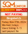 Bingobatch HYIP Status Button