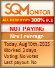 Nex Leverage Project Status Button