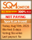 SportLux Invest Project Status Button