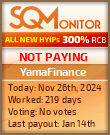 YamaFinance HYIP Status Button