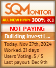 Building Invest Limited HYIP Status Button